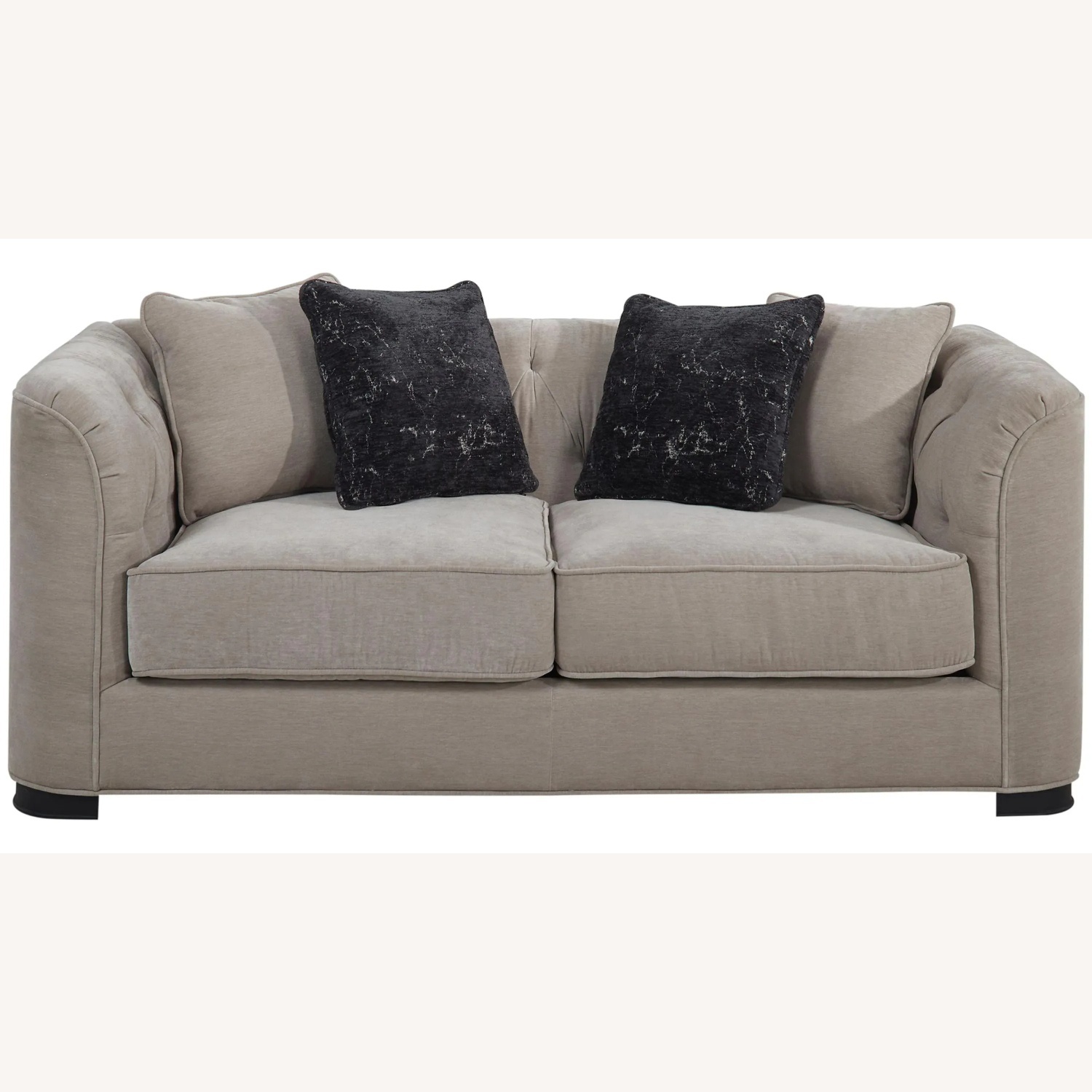 Raymour & Flanigan Dove Gray Loveseat - image-4