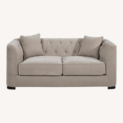 Used Raymour & Flanigan Dove Gray Loveseat for sale on AptDeco
