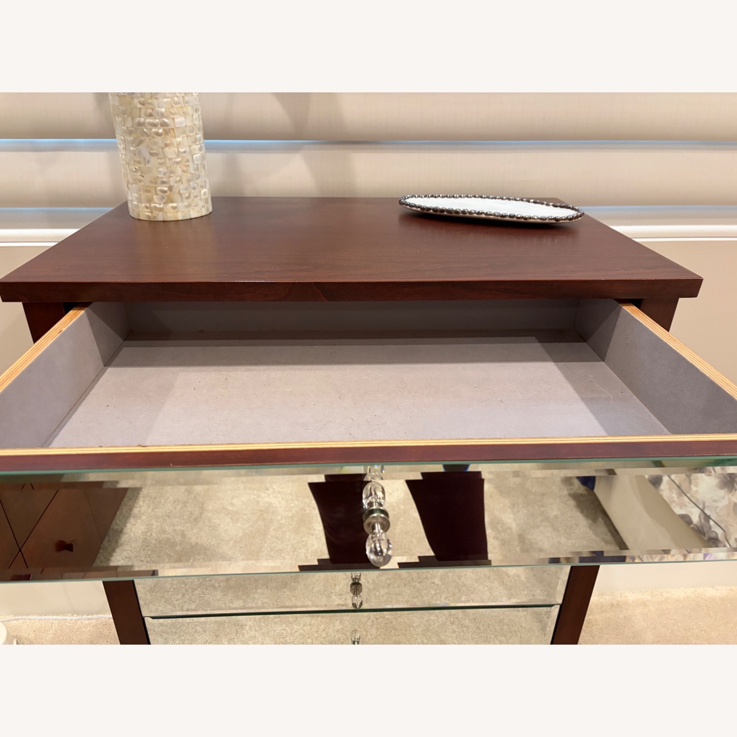 Custom Walnut Jewelry Cabinet with Drawers  - image-5