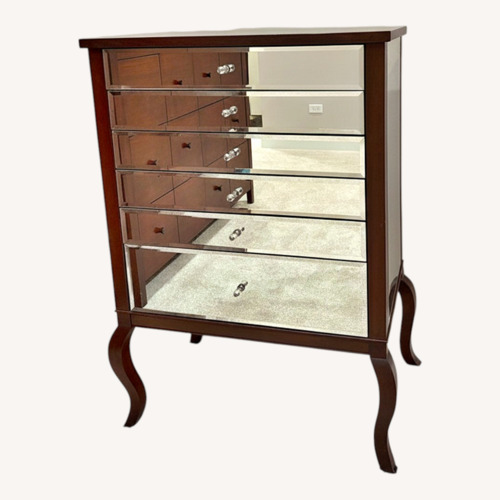 Used Custom Walnut Jewelry Cabinet with Drawers for sale on AptDeco