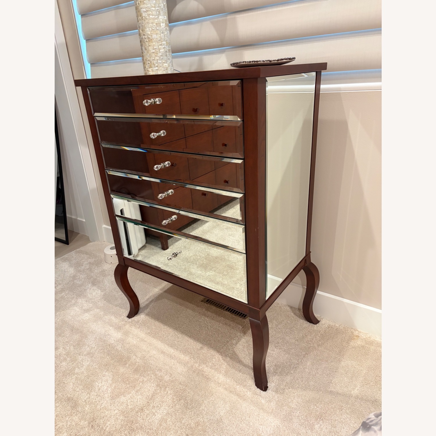 Custom Walnut Jewelry Cabinet with Drawers  - image-2