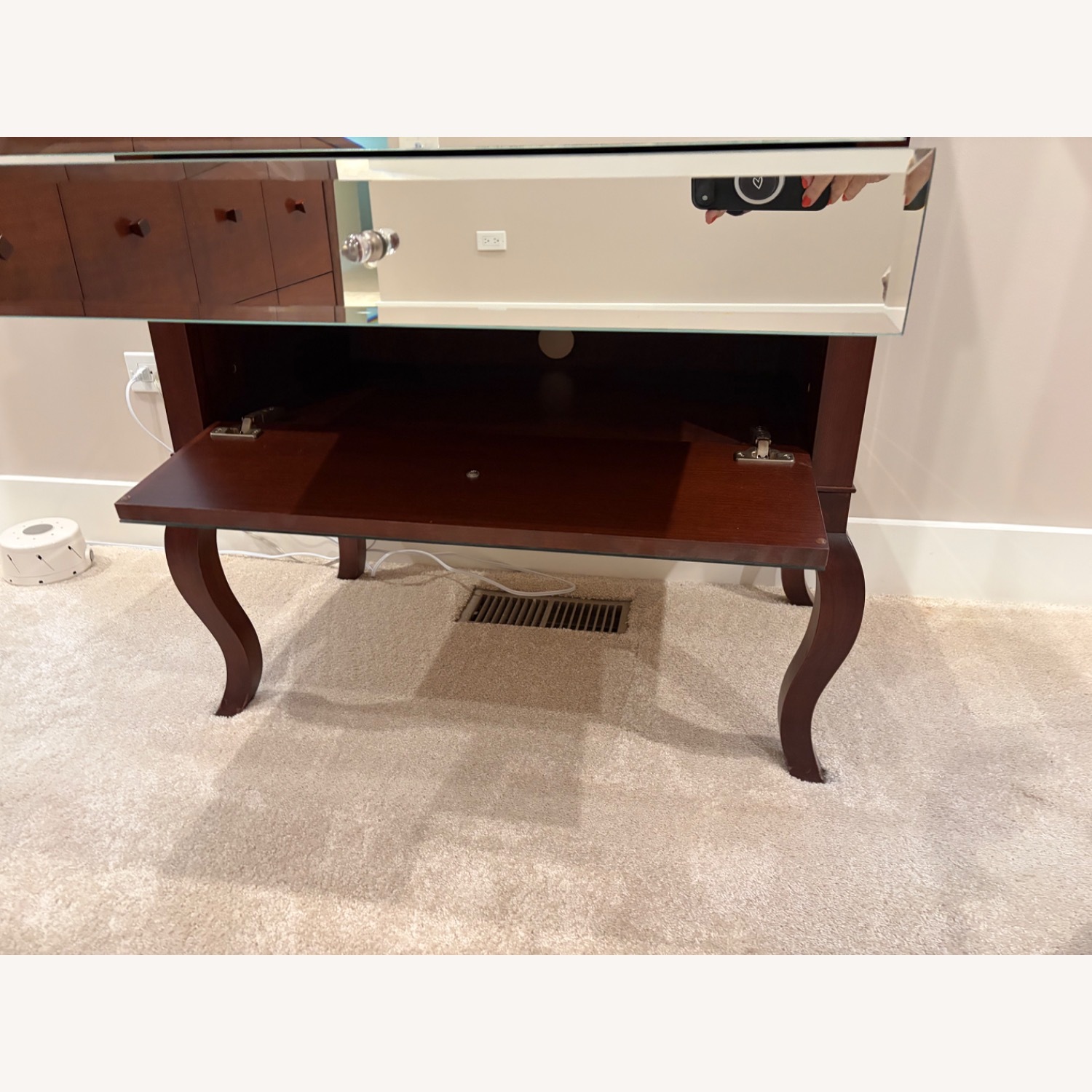 Custom Walnut Jewelry Cabinet with Drawers  - image-4