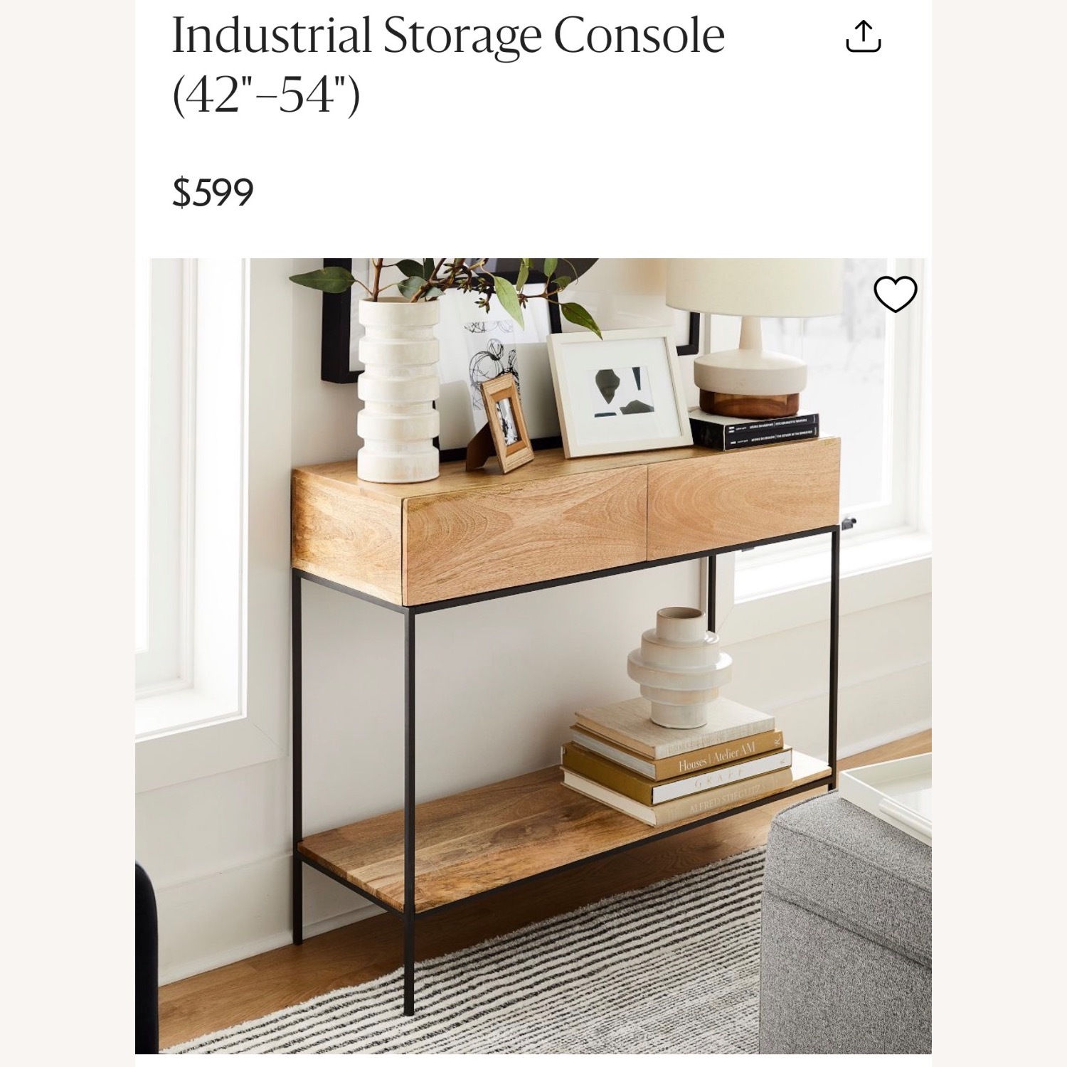 West Elm Industrial Storage Console 42” - image-5