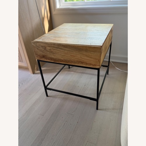 Used West Elm Industrial Storage Side Table (20") for sale on AptDeco