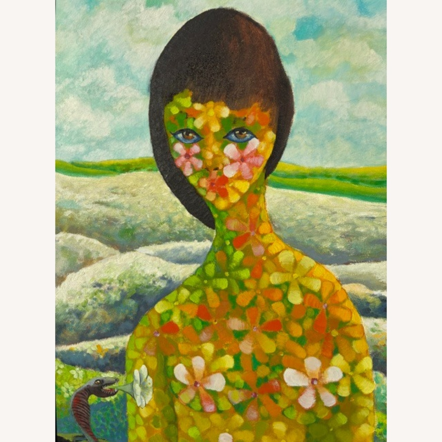 Floral Lady Original Oil Painting - image-4