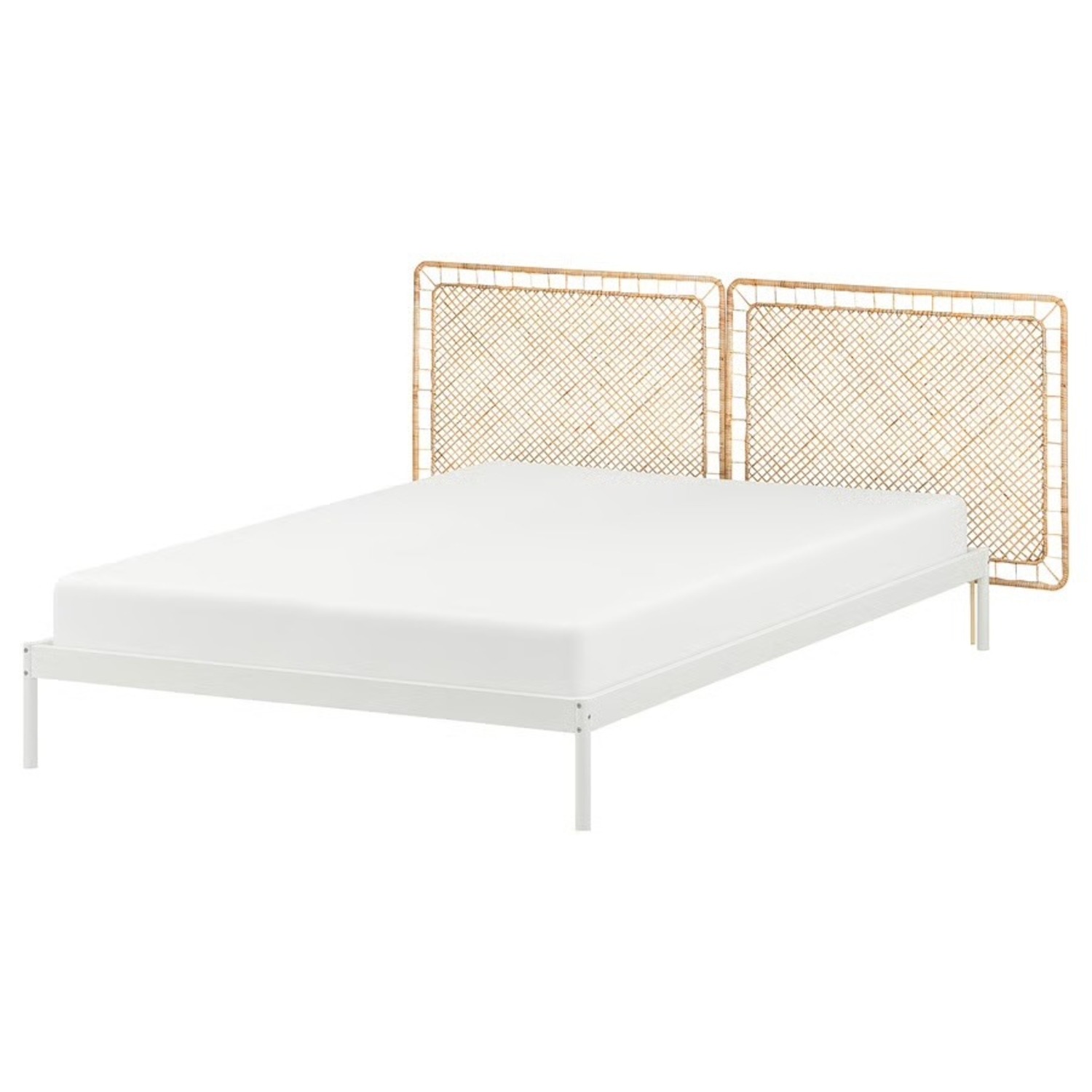 IKEA VEVELSTAD Bed Frame With 2 Headboards - Queen - image-1