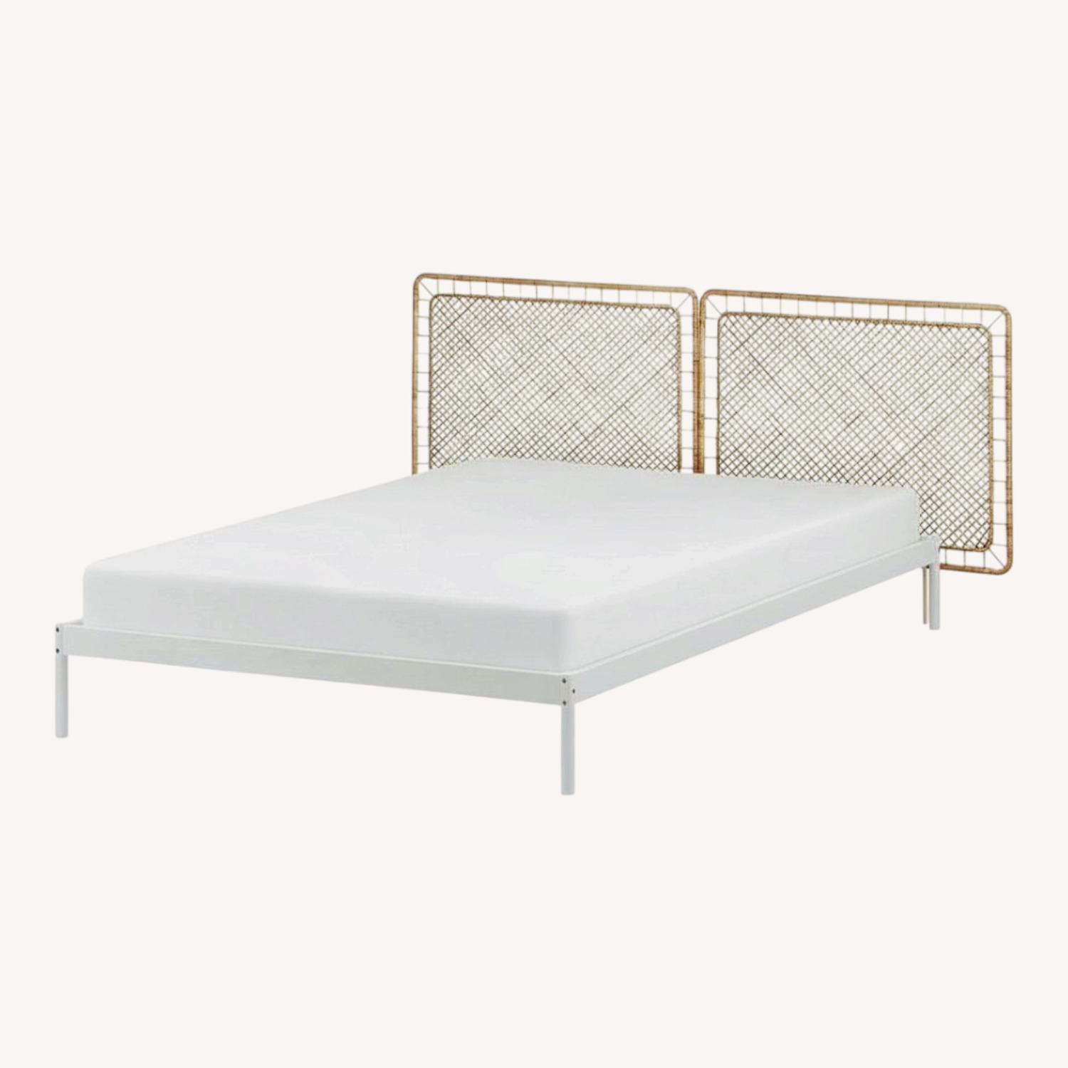 IKEA VEVELSTAD Bed Frame With 2 Headboards - Queen - image-0