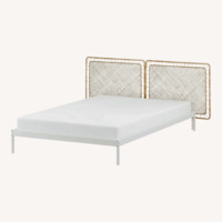 IKEA VEVELSTAD Bed Frame With 2 Headboards - Queen