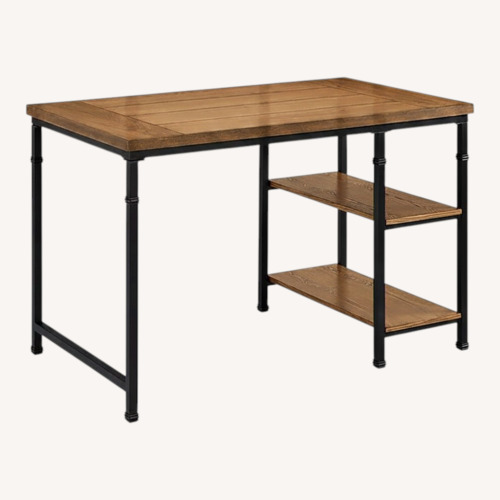 Used Joss & Main Dark Brown Wood Desk for sale on AptDeco
