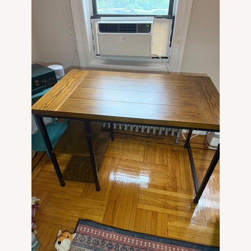 Used Joss & Main Dark Brown Wood Desk for sale on AptDeco
