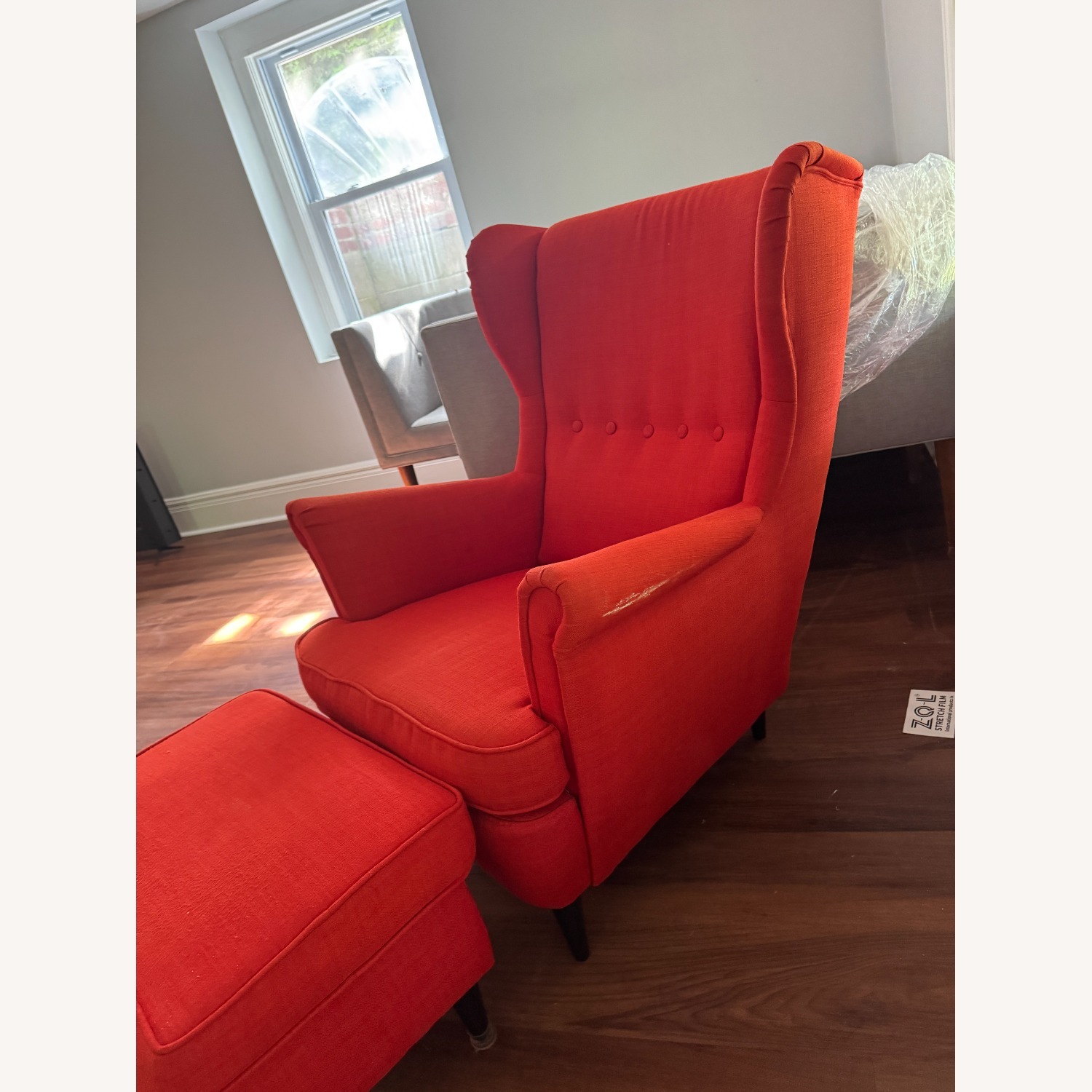 IKEA Strandmon Red Fabric Armchair - image-6