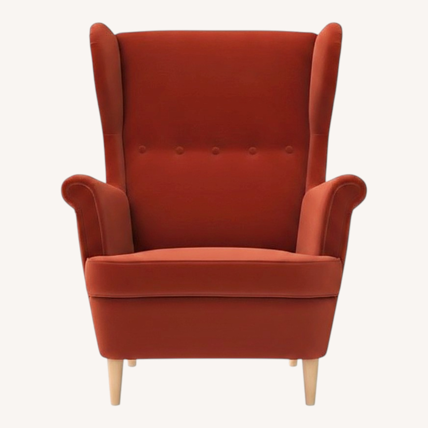 IKEA Strandmon Red Fabric Armchair - image-0
