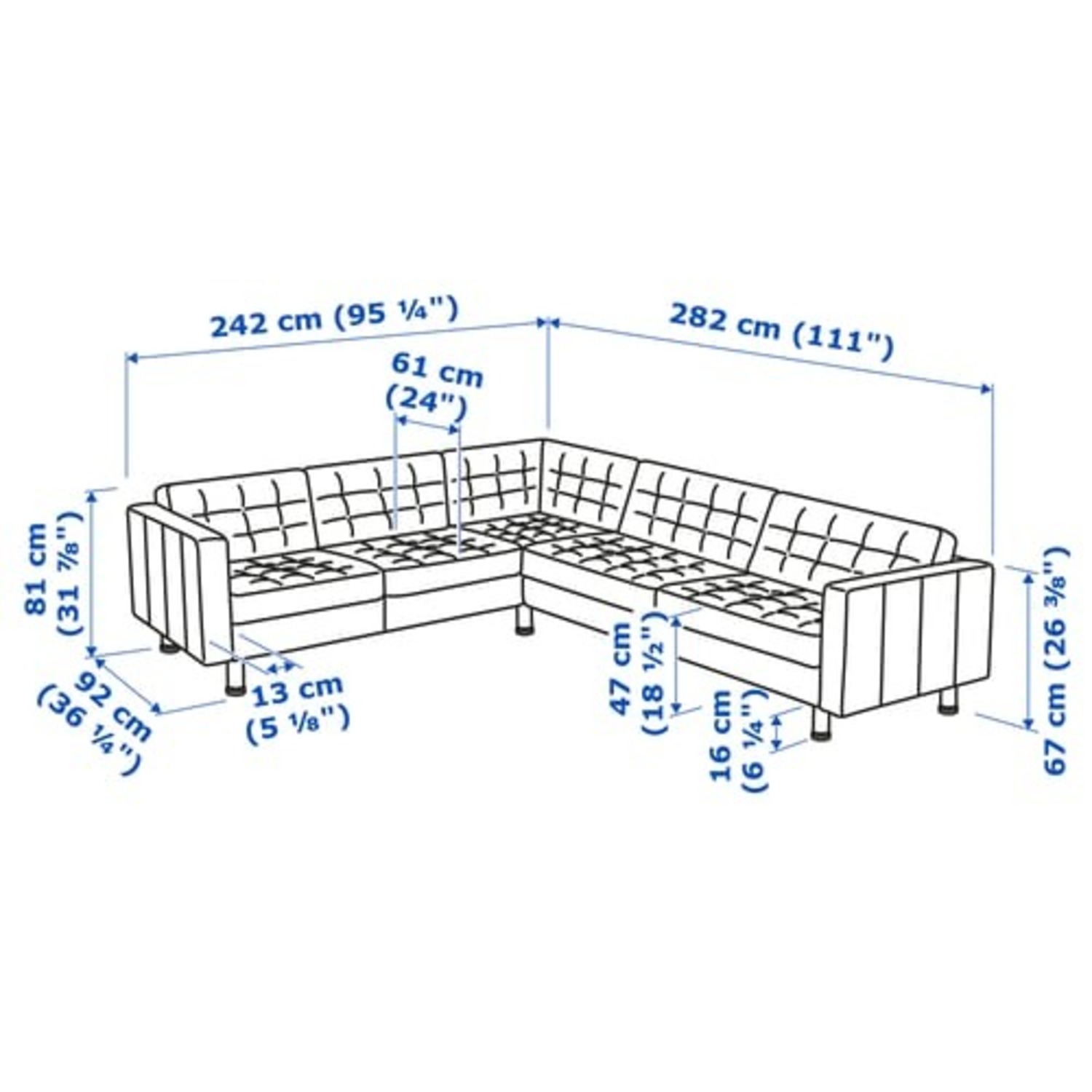IKEA Morabo Black Leather 3+ Piece Sectional - image-7