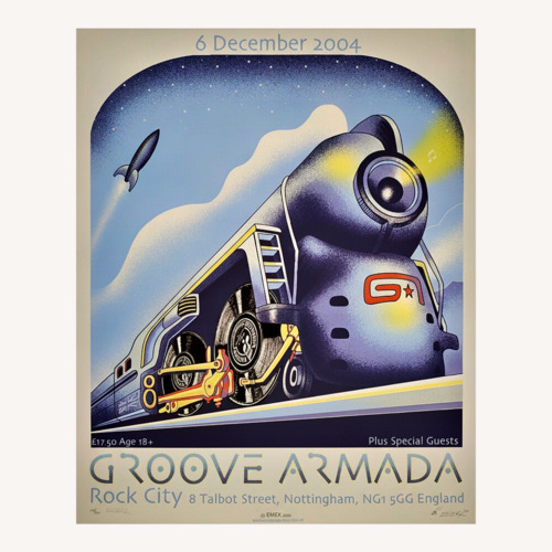 Used Emek Groove Armada #206/300 Professionally Framed for sale on AptDeco