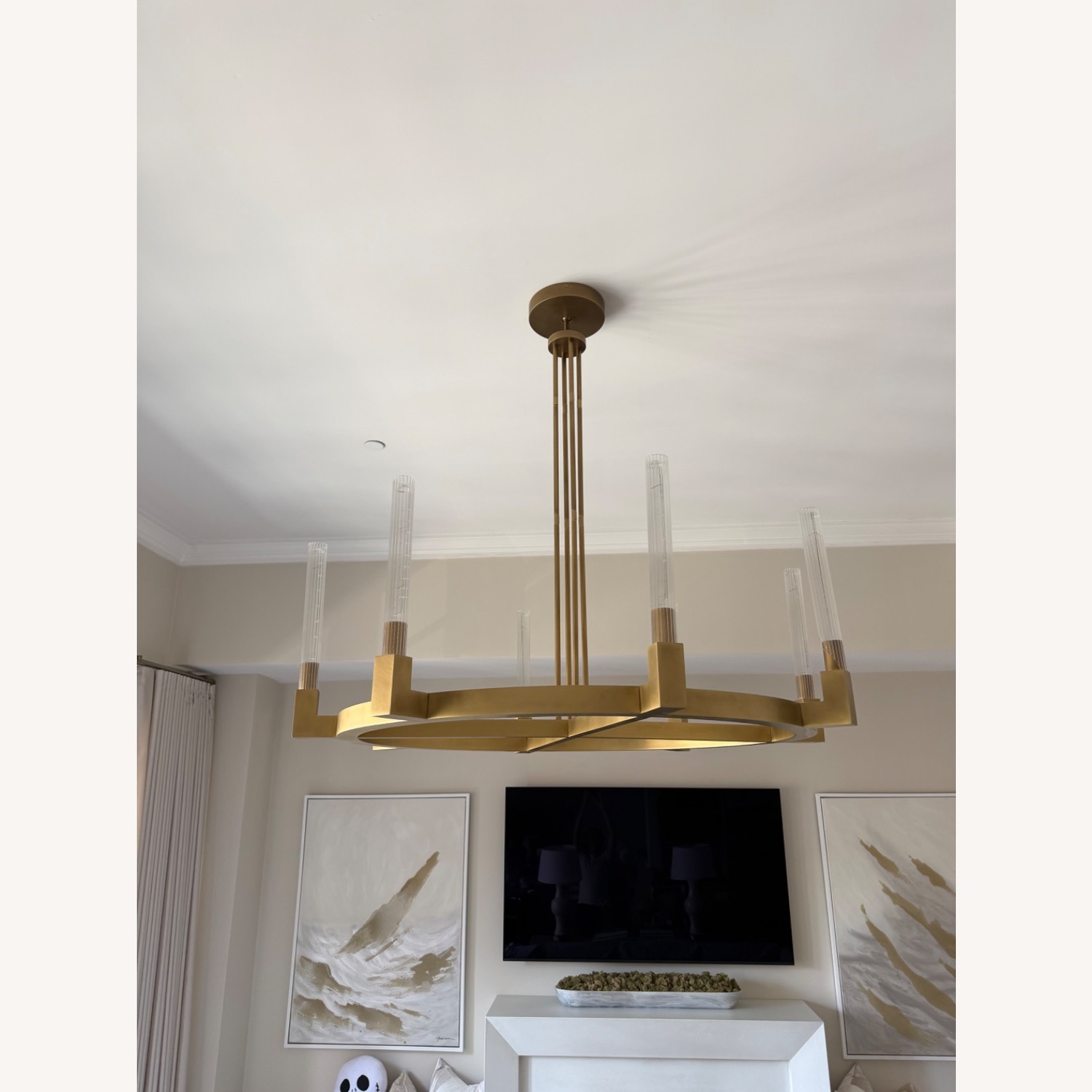 Restoration Hardware Cannele Round Chandelier 48” - image-2