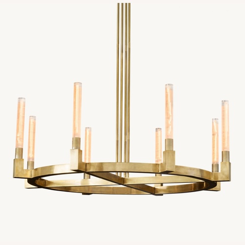 Used Restoration Hardware Cannele Round Chandelier 48”  for sale on AptDeco