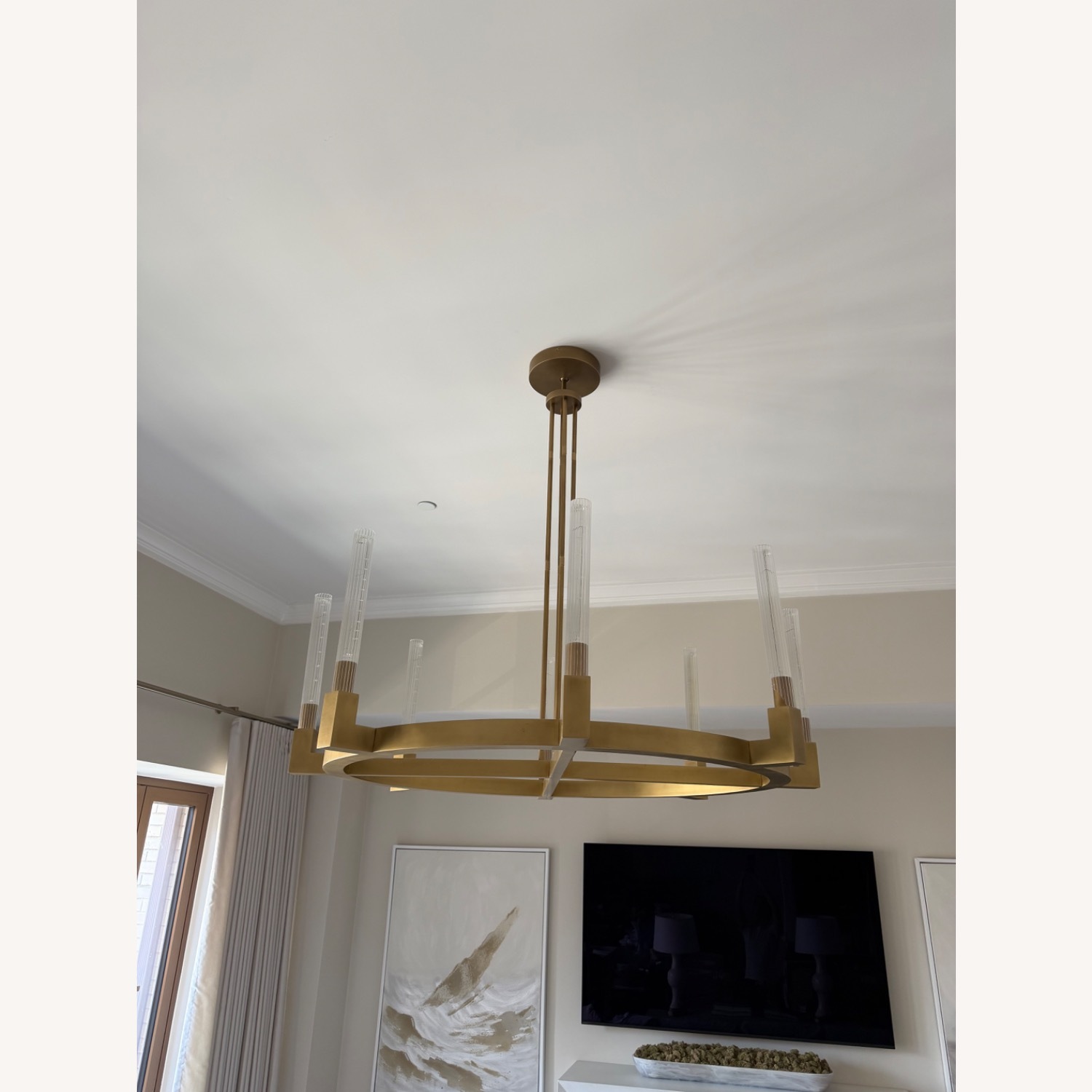 Restoration Hardware Cannele Round Chandelier 48” - image-1