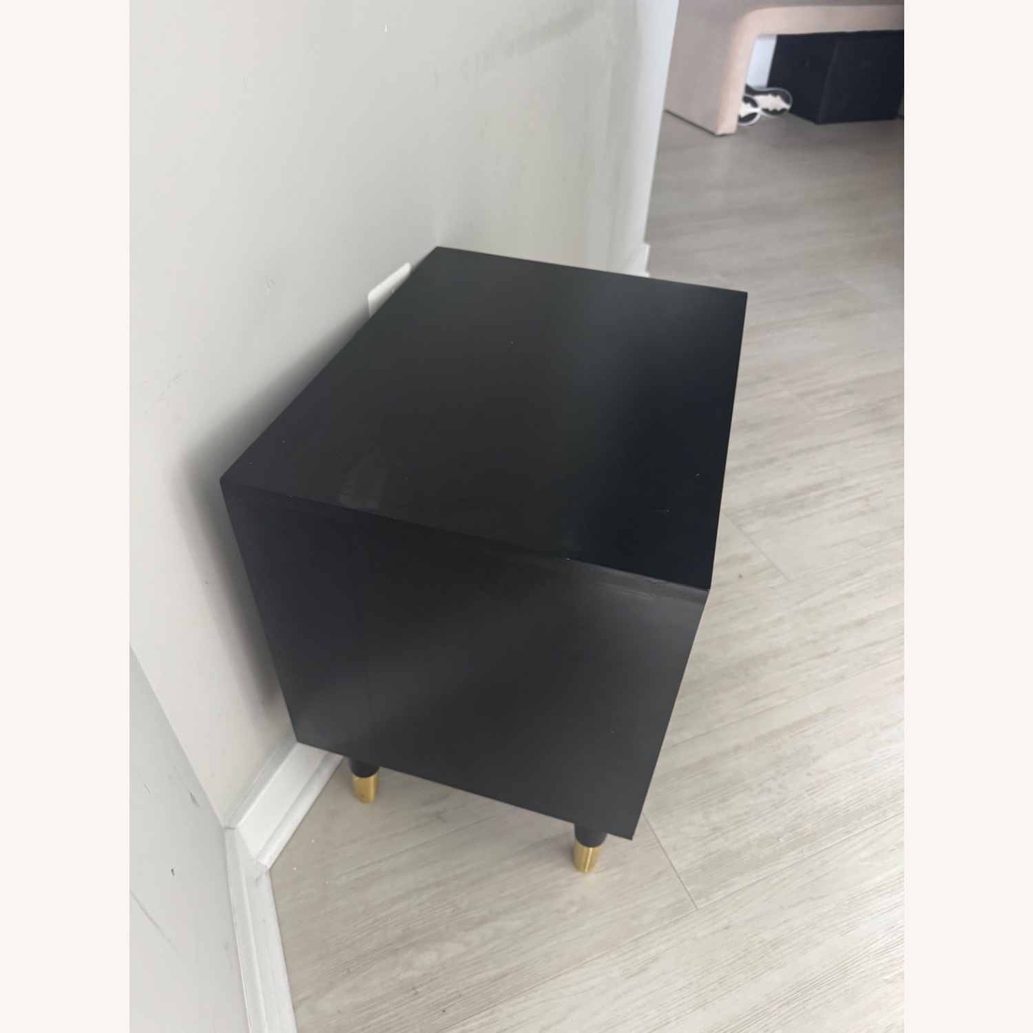 Homary Black Cane Wood  Nightstand - image-4