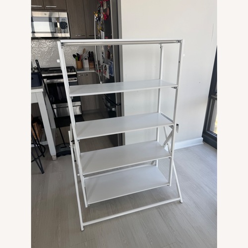Used Convertible Bookshelf Desk Table White for sale on AptDeco