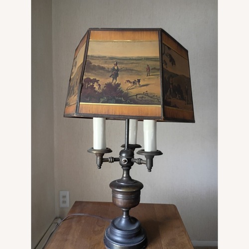 Used Dark Brown Metal Table Lamp for sale on AptDeco