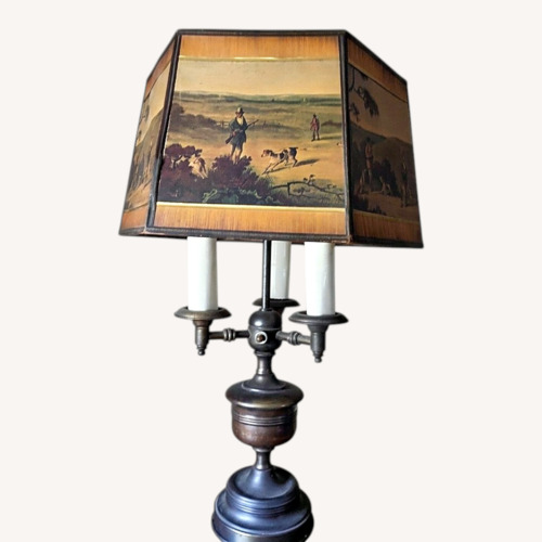 Used Dark Brown Metal Table Lamp for sale on AptDeco