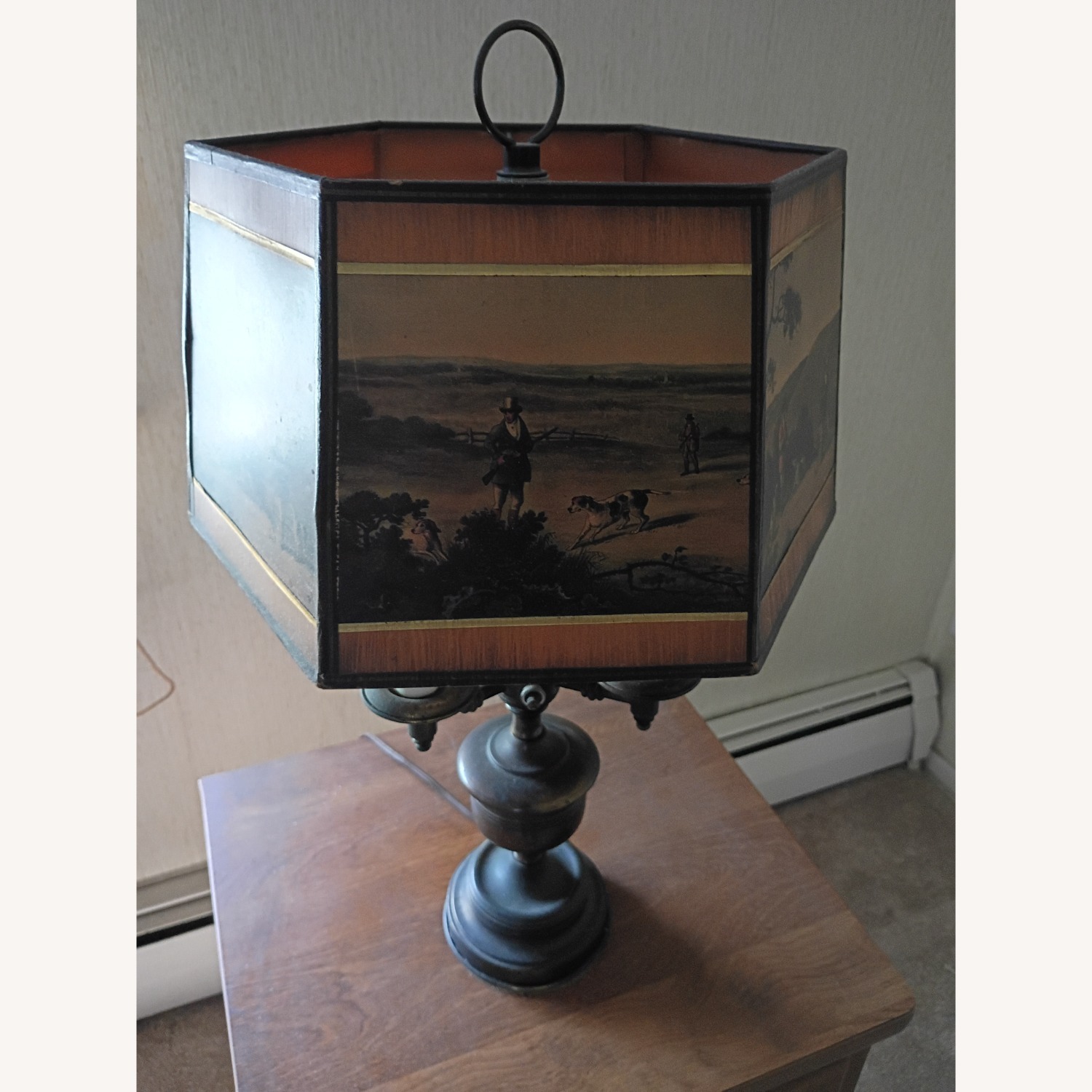 Dark Brown Metal Table Lamp - image-2