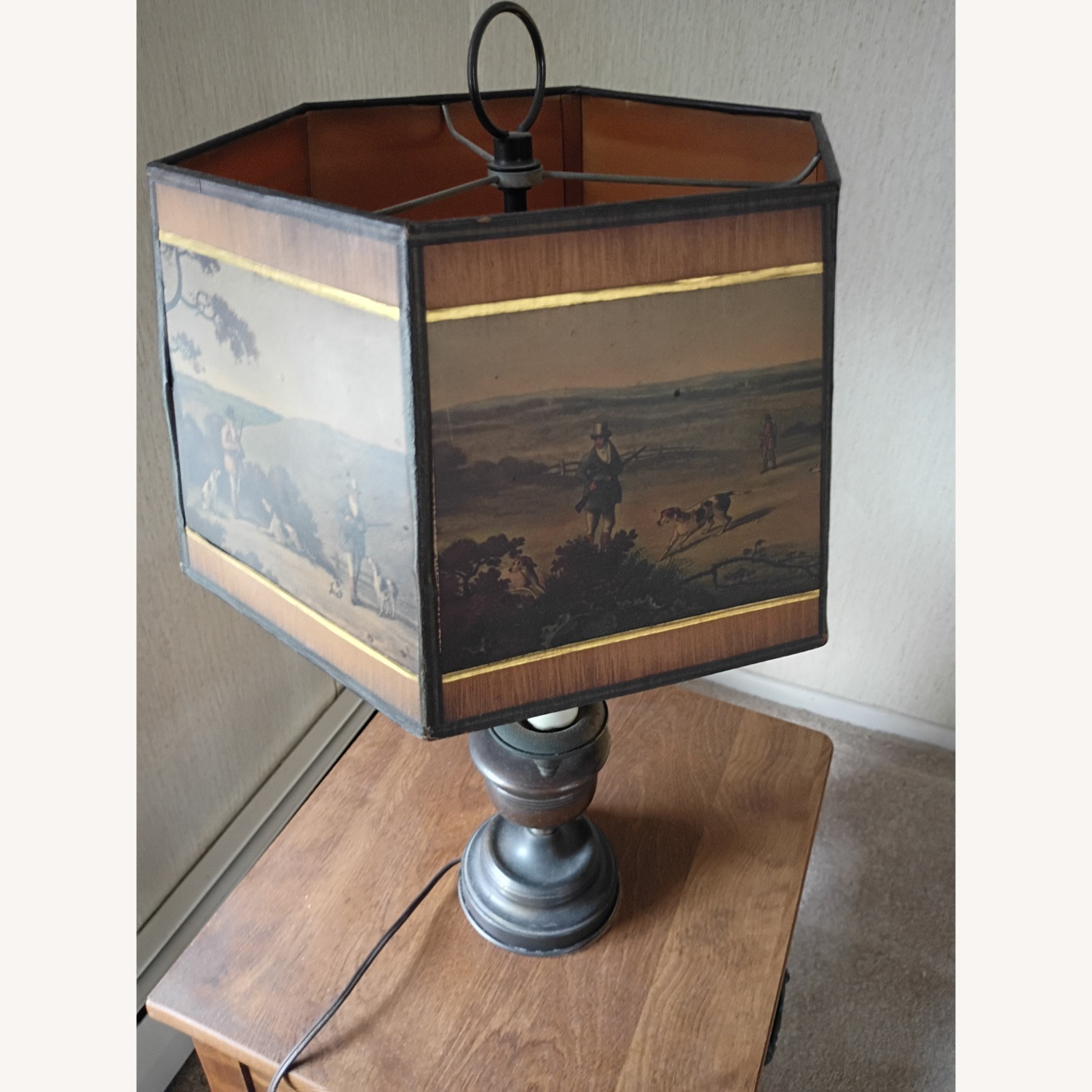 Dark Brown Metal Table Lamp - image-4