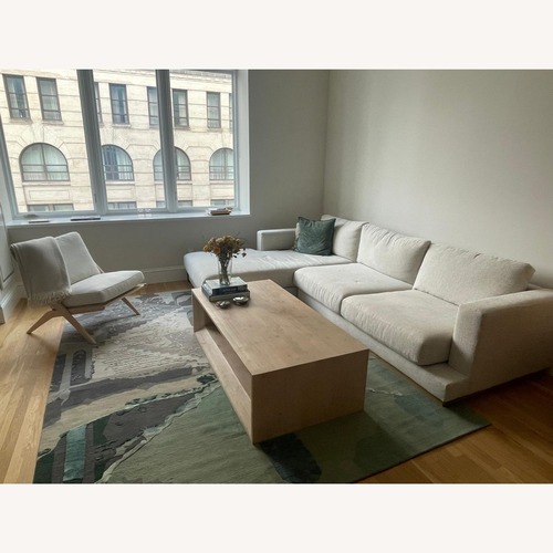 Used Crate & Barrel Tidal Natural 2 Piece Sectional for sale on AptDeco