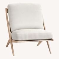 Crate & Barrel Pose Wood Accent Chairs (Set of 2) 