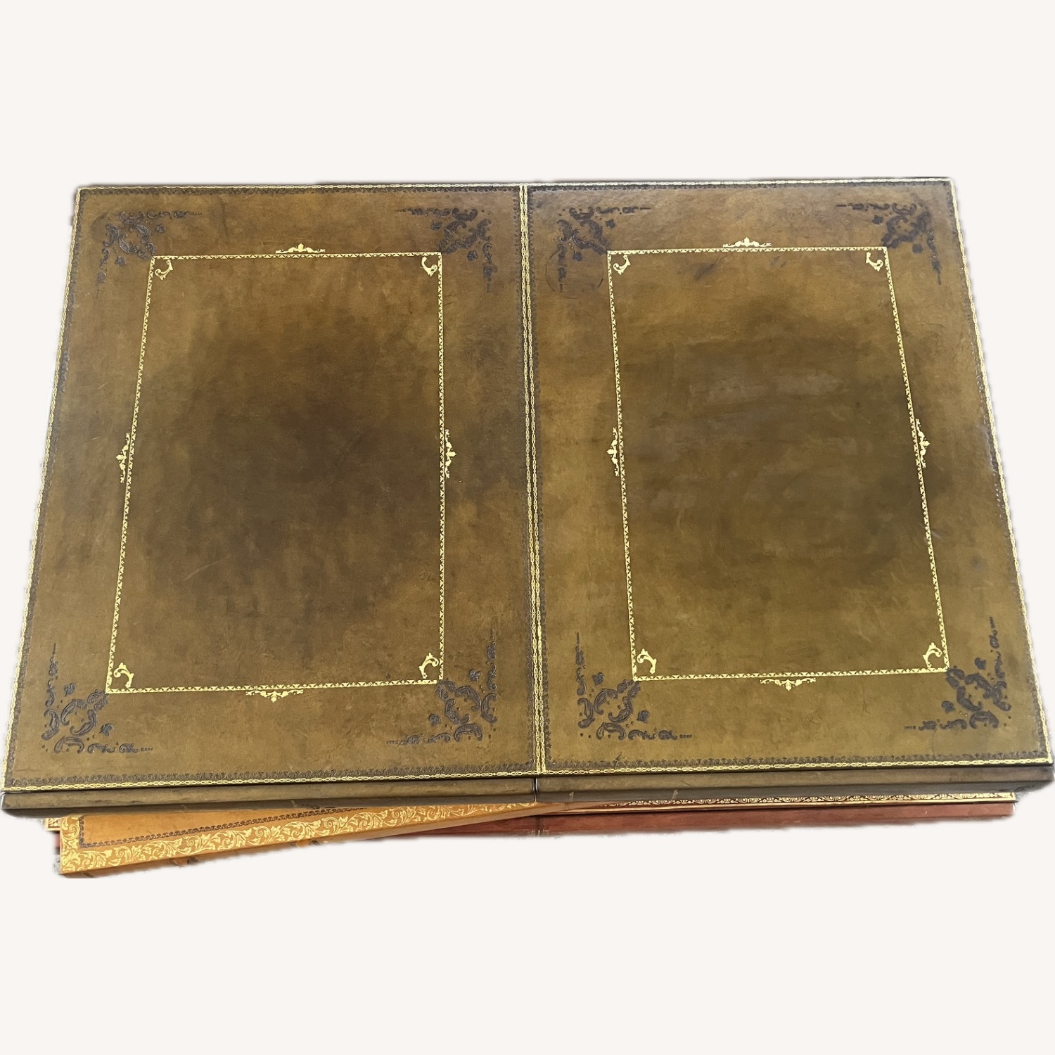 Scully & Scully Leather Coffee Table - image-2