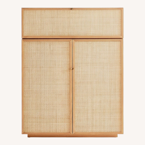 Used Crate & Barrel Franka Flip Top Bar Cabinet for sale on AptDeco