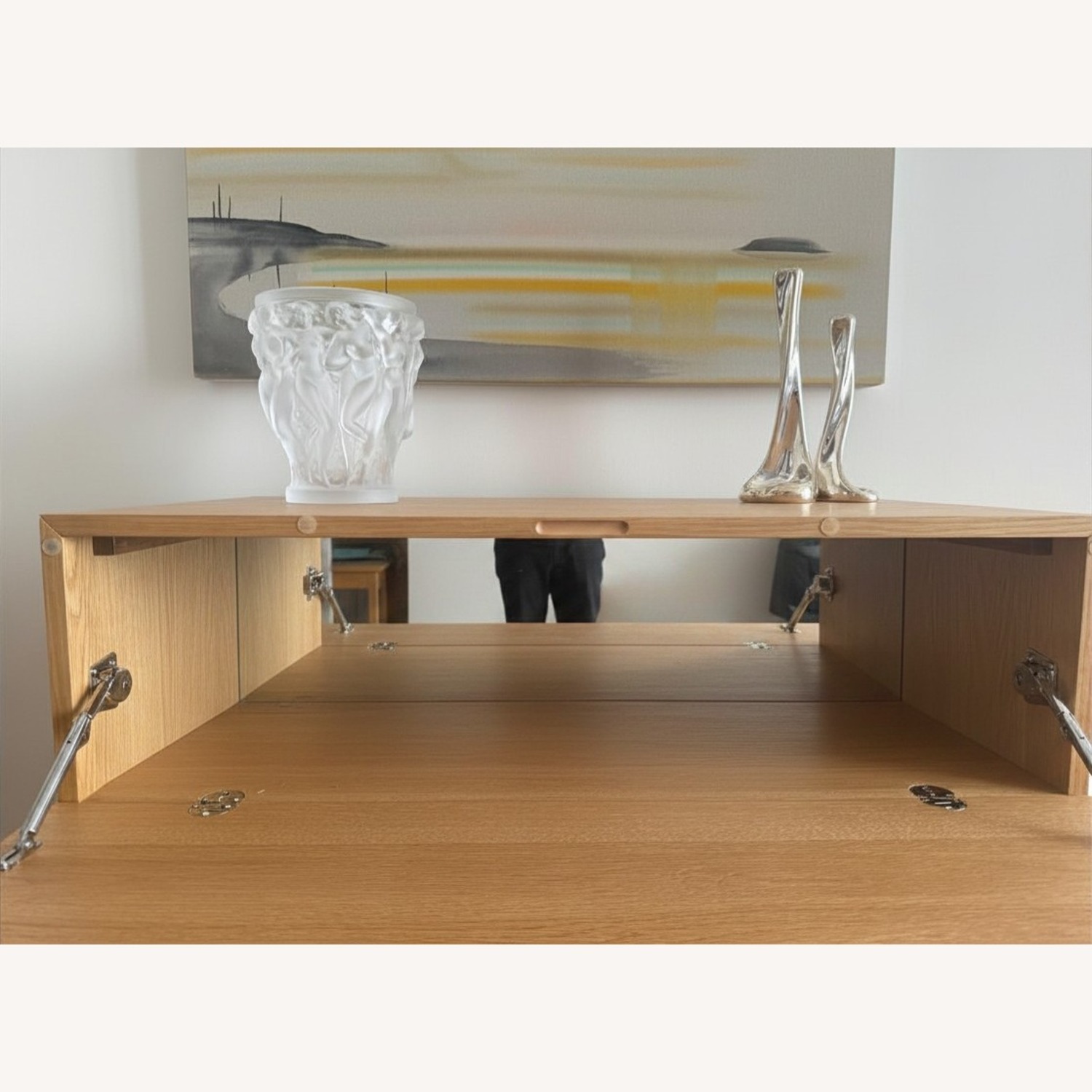 Crate & Barrel Franka Flip Top Bar Cabinet - image-6