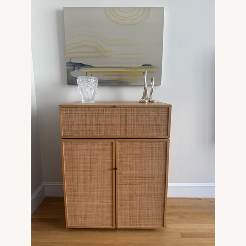 Used Crate & Barrel Franka Flip Top Bar Cabinet for sale on AptDeco