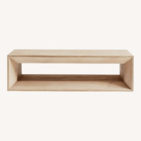 Crate & Barrel Vernon Natural Pine Wood 56" Rectangular Coffee Table