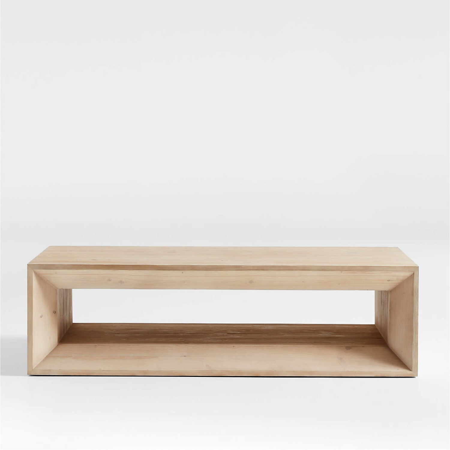 Crate & Barrel Vernon Natural Pine Wood 56" Rectangular Coffee Table - image-5