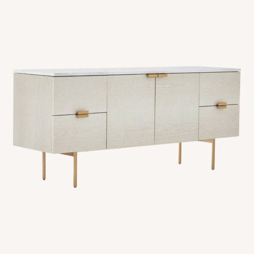Used West Elm Delphine Natural Media Storage for sale on AptDeco