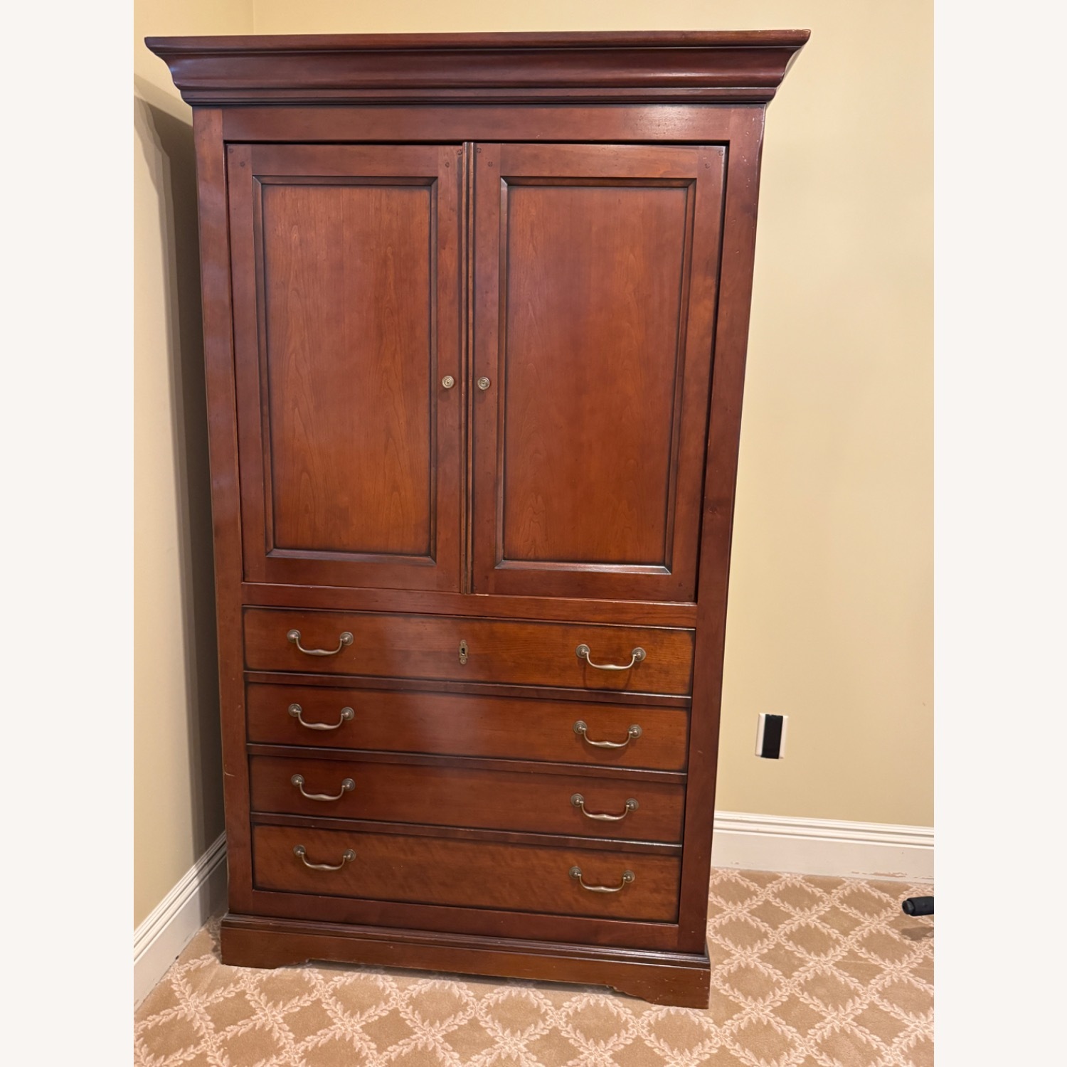 Grange Dark Brown Armoire - image-1