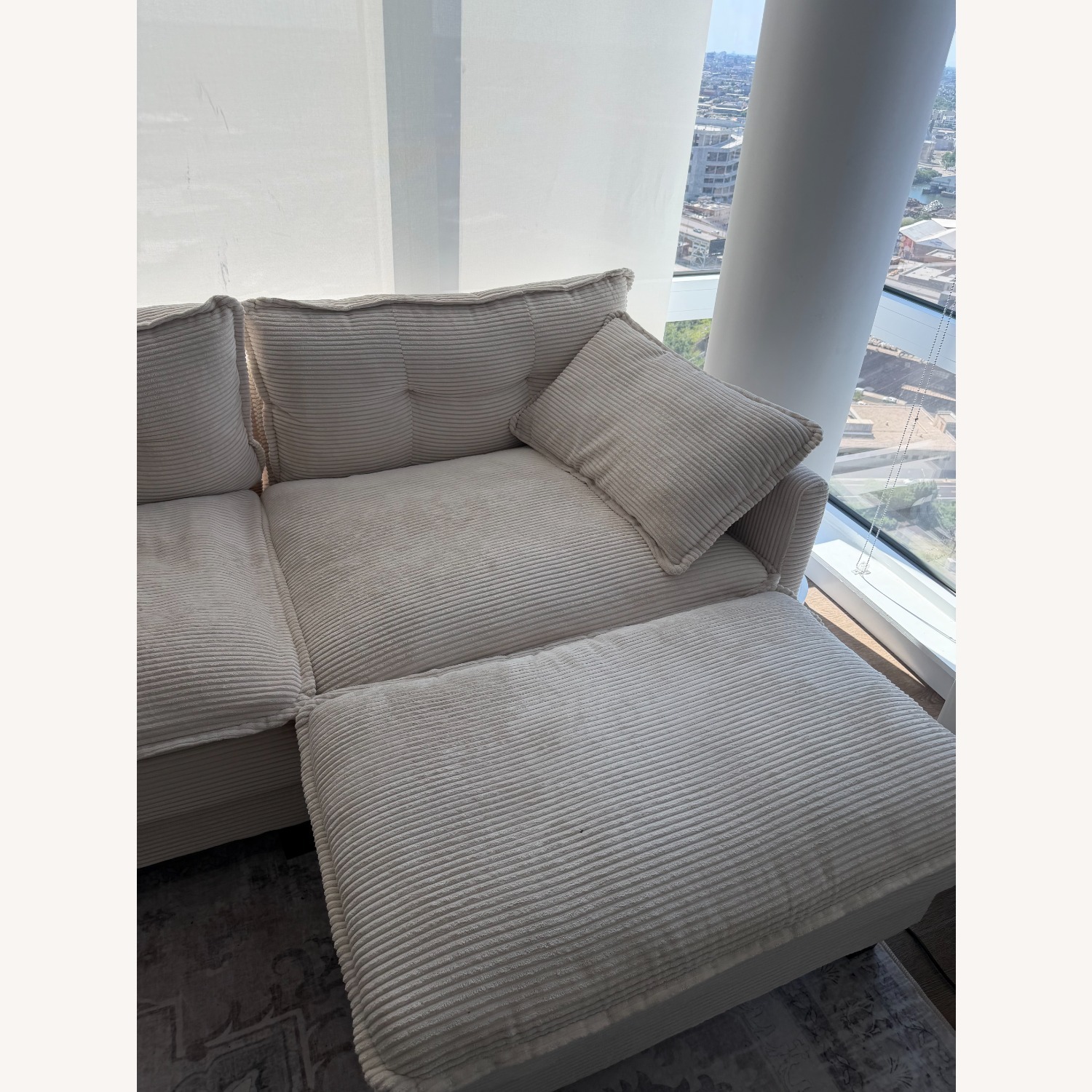 Flexible Combination Modern Deep Seat Sofa (Beige) - image-3