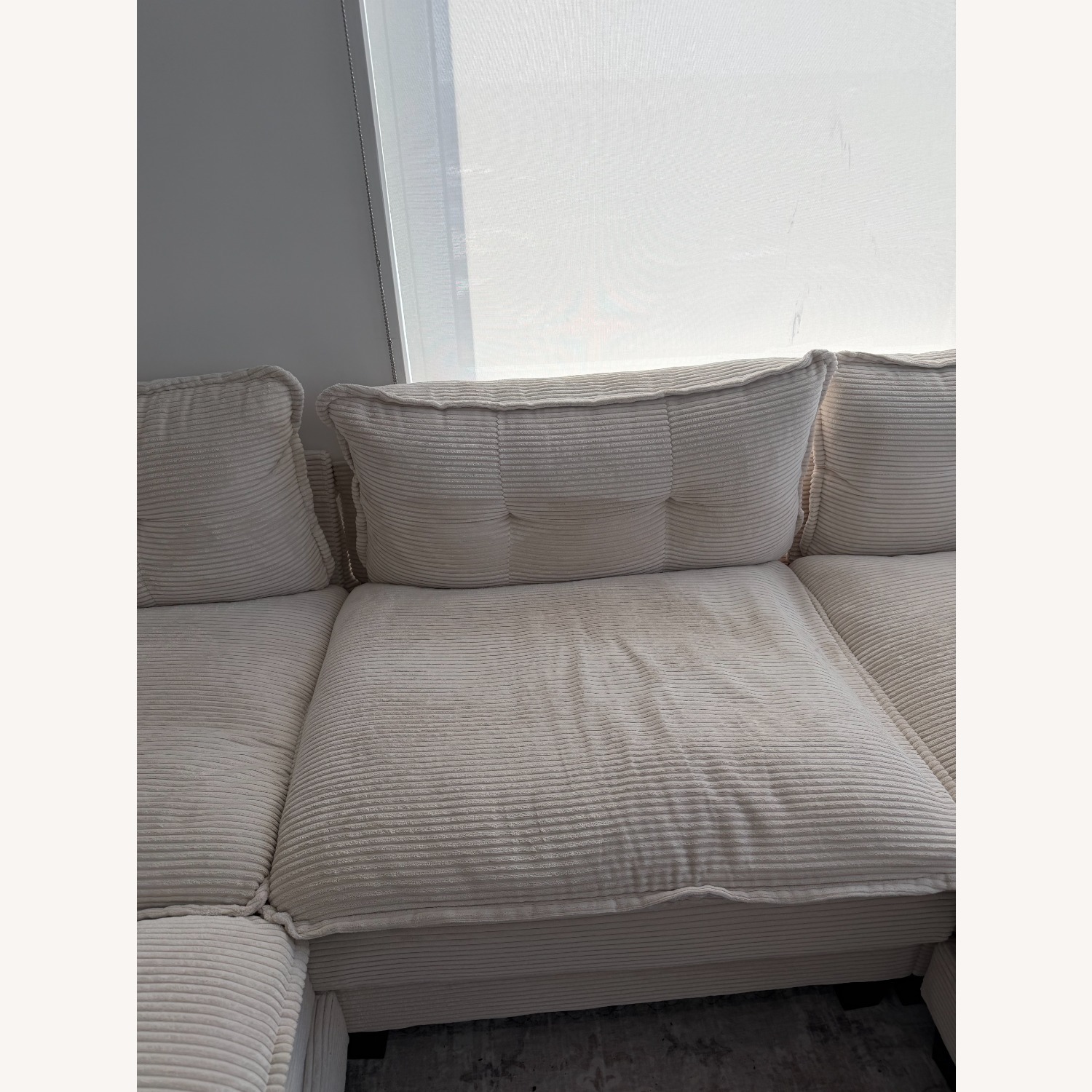 Flexible Combination Modern Deep Seat Sofa (Beige) - image-5