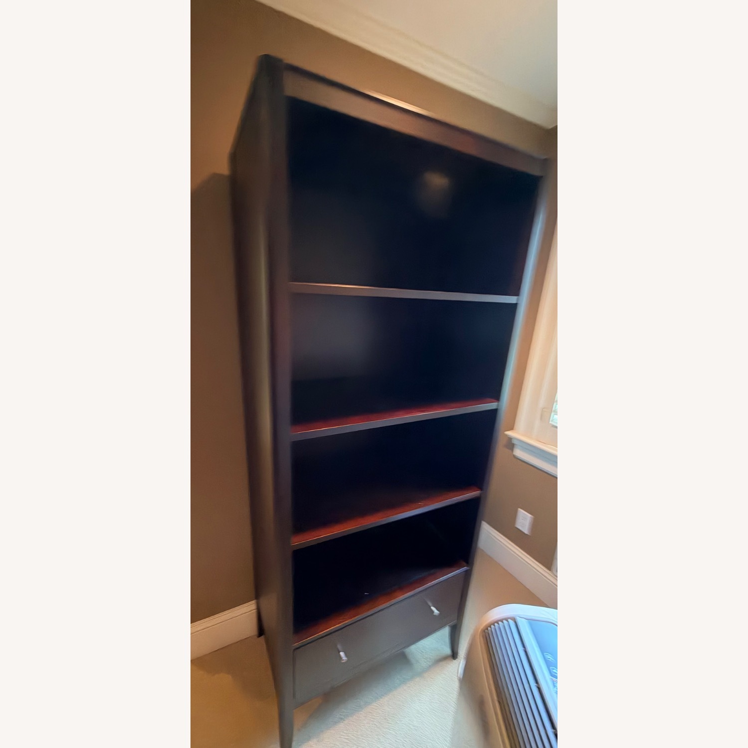Baronet Dark Brown Wood Bookcase - image-3