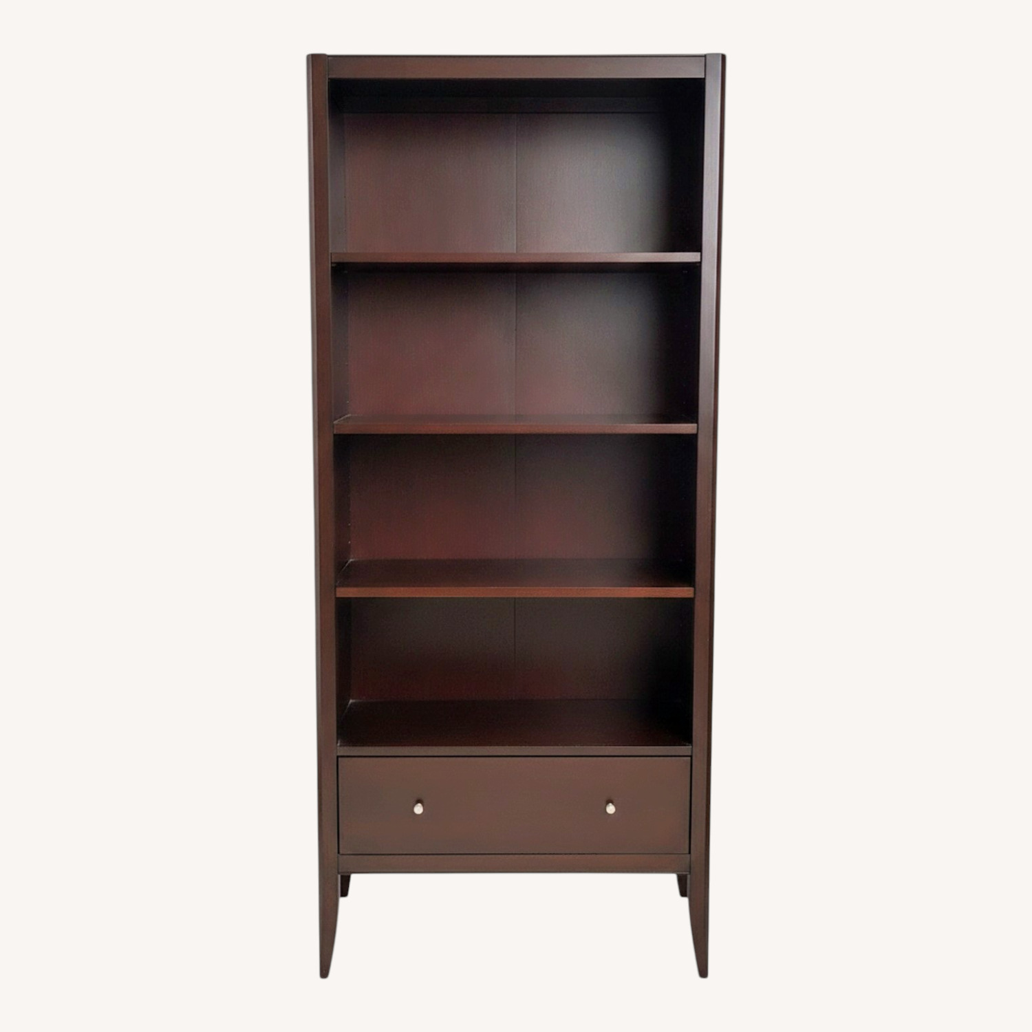 Baronet Dark Brown Wood Bookcase - image-0