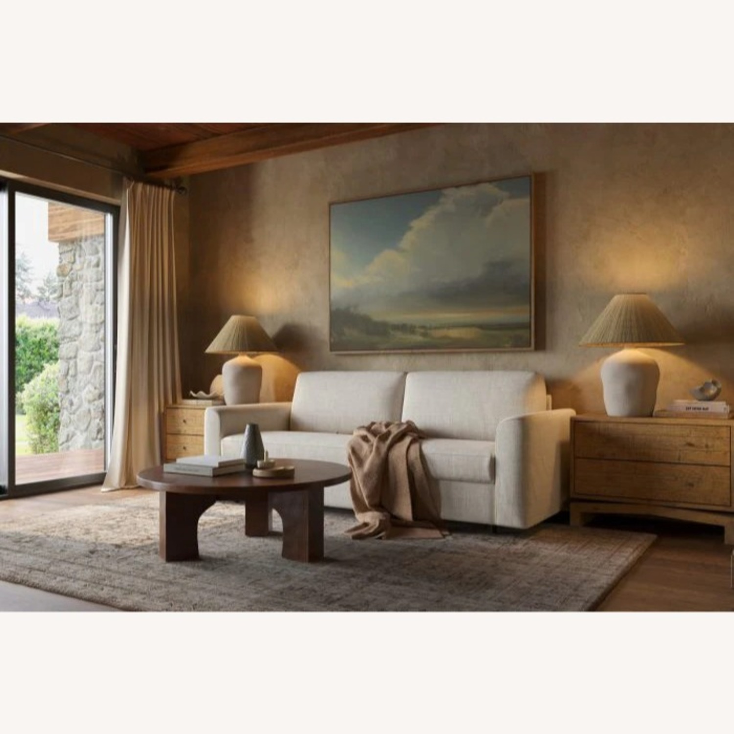 Create Comfort Sylvie Natural Sleeper Sofa - image-1