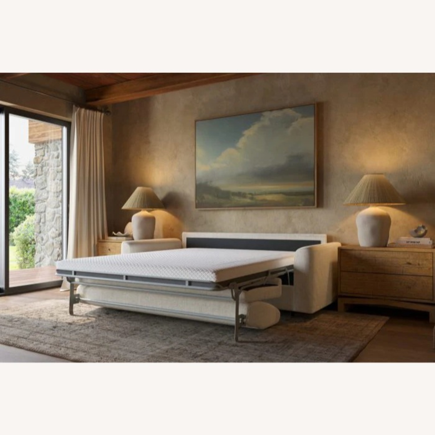 Create Comfort Sylvie Natural Sleeper Sofa - image-2