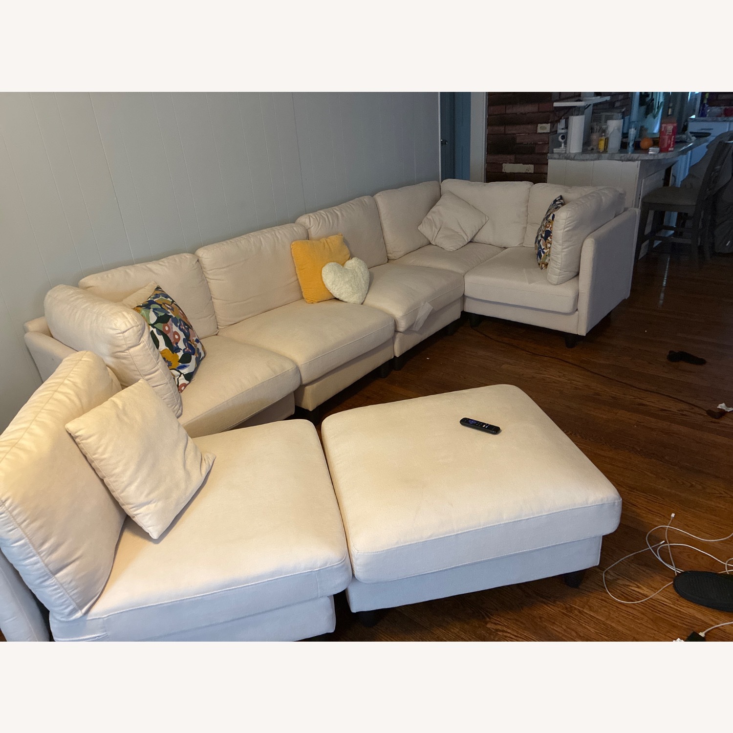 Natural Fabric 6+ Piece Sectional - image-1