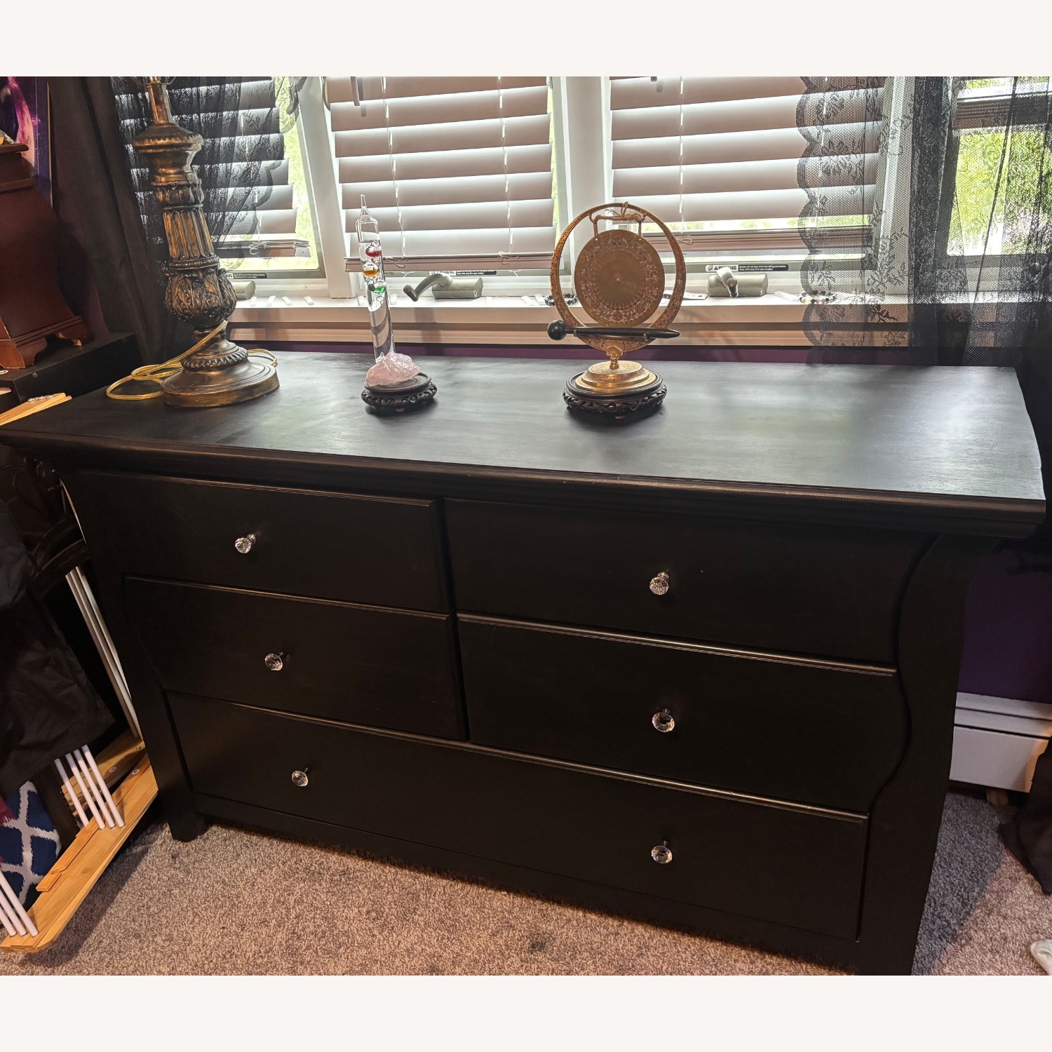 Black Wood Dresser - image-1
