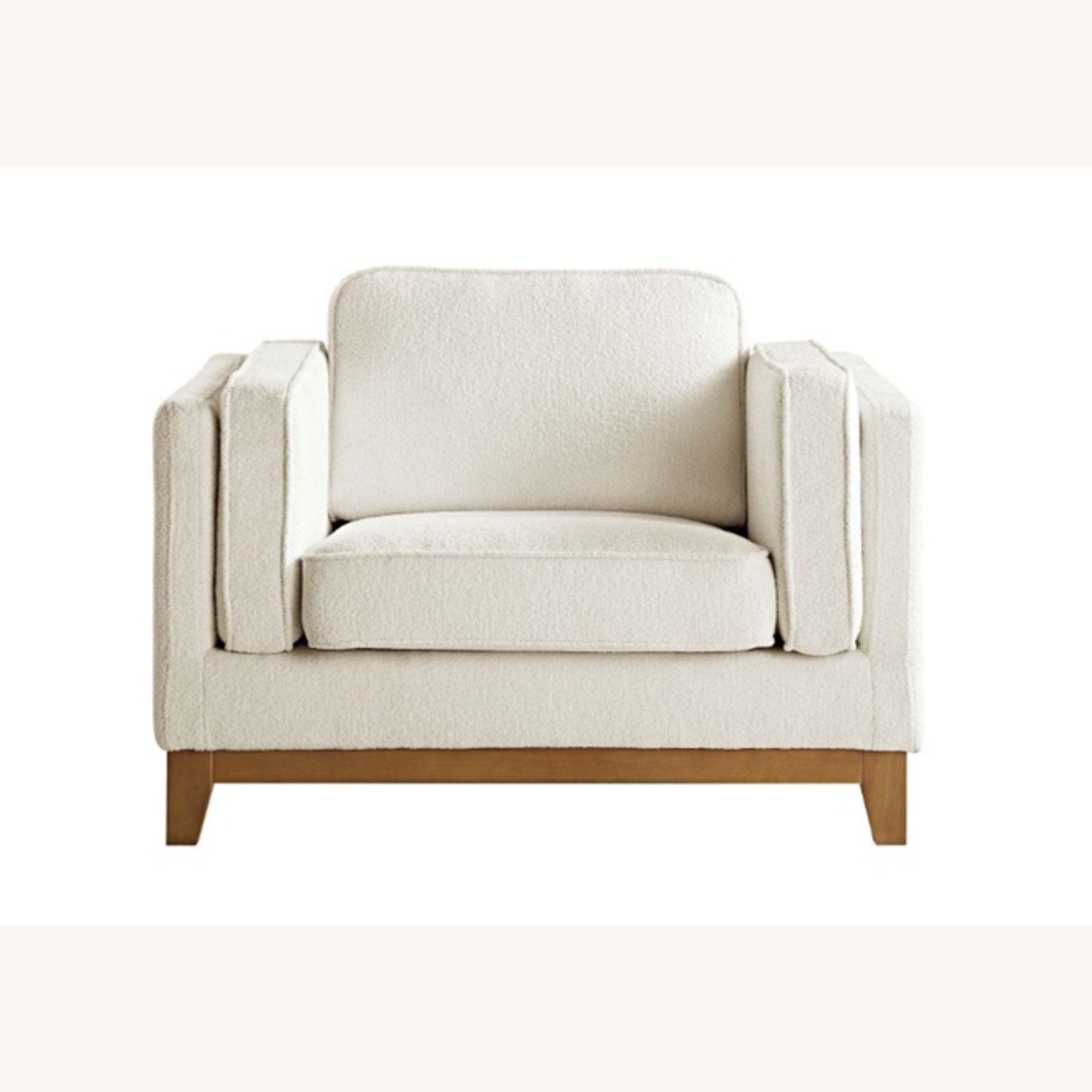 Dipley White Fabric Armchair - image-6