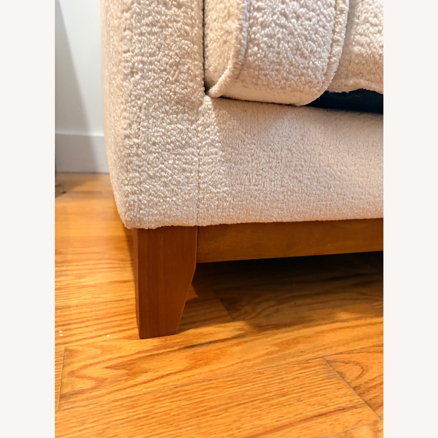 Dipley White Fabric Armchair - image-4