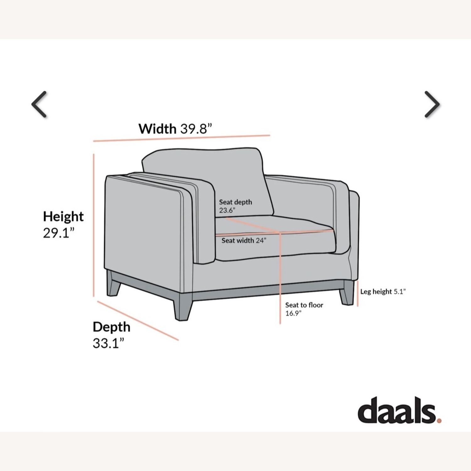 Dipley White Fabric Armchair - image-5