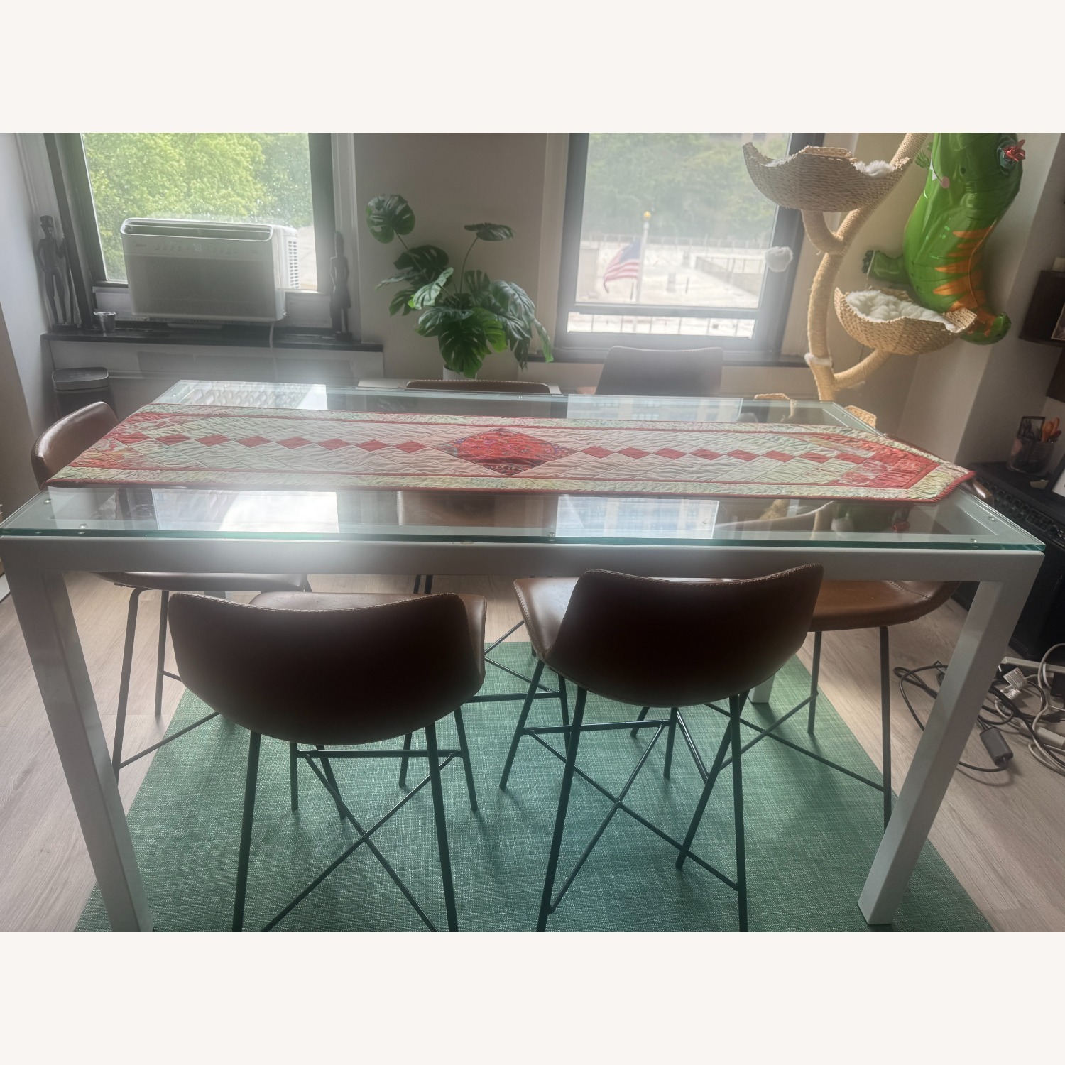 Room & Board Parsons White Glass Dining Table - image-2