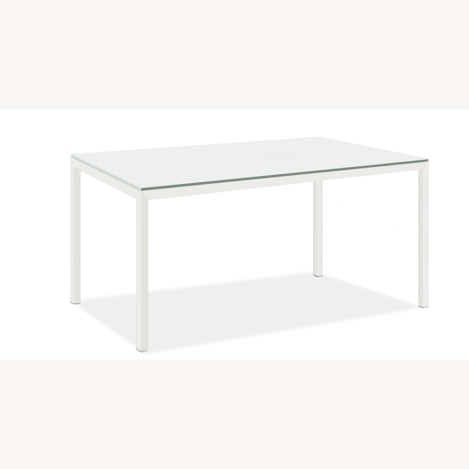 Room & Board Parsons White Glass Dining Table - image-5